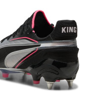 PUMA King Ultimate Crampons Vissés (SG) Argenté Noir Rose