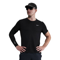 Chemise d'entraînement Nike Miler Breathe noir et argenté