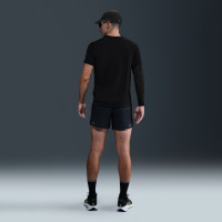 Chemise d'entraînement Nike Miler Breathe noir et argenté