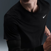Chemise d'entraînement Nike Miler Breathe noir et argenté