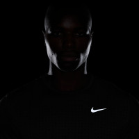 Chemise d'entraînement Nike Miler Breathe noir et argenté
