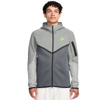 Gilet de sport Nike Tech Fleece gris foncé vert vif