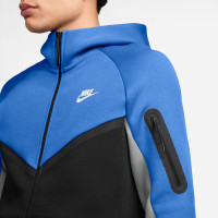 Survêtement Nike Tech Fleece Sportswear bleu foncé noir gris blanc