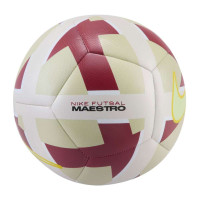 Ballon de football en salle Nike Maestro, taille 4, vert olive, rouge, blanc, vert clair