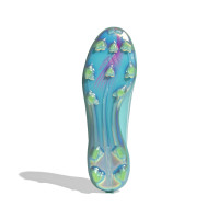 adidas F50 Messi Elite Gazon Naturel Chaussures de Foot (FG) Blanc Turquoise Rose