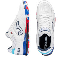 Joma Top Flex Rebound Zaalvoetbalschoenen (IN) Blanc Bleu Rouge Bleu Vif