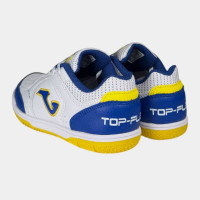 Joma Top Flex Zaalvoetbalschoenen (IN) Kids Wit Blauw Geel