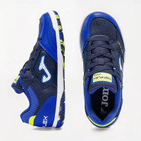 Joma Top Flex Chaussures de Foot en Salle (IN) Enfants Bleu Foncé Bleu Jaune