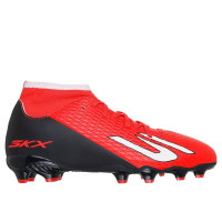 Skechers SKX_2 High Academy Gazon Naturel Chaussures de Foot (FG) Enfants Rouge Noir Blanc