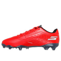 Skechers Razor 1.5 Gazon Naturel Chaussures de Foot (FG) Enfants Rouge Noir Blanc