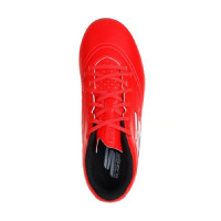 Skechers Razor 1.5 Gazon Naturel Chaussures de Foot (FG) Enfants Rouge Noir Blanc