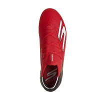 Skechers SKX_2 Elite Gazon Naturel Chaussures de Foot (FG) Rouge Noir Blanc