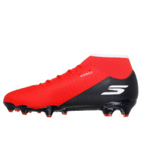 Skechers SKX_2 High Academy Gras Voetbalschoenen (FG) Rood Zwart Wit