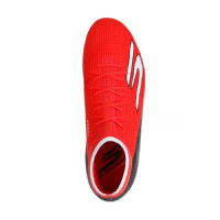 Skechers SKX_2 High Academy Gras Voetbalschoenen (FG) Rood Zwart Wit
