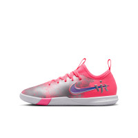 Nike Zoom Mercurial Vapor 16 Vinicius Júnior Academy Zaalvoetbalschoenen (IN) Kids Felroze Paars Zilver