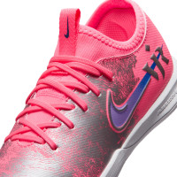 Nike Zoom Mercurial Vapor 16 Vinicius Júnior Academy Zaalvoetbalschoenen (IN) Kids Felroze Paars Zilver