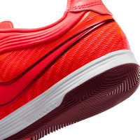 Nike Tiempo Reactgato Chaussures de Foot en Salle (IN) Rouge Vif Orange Bordeaux