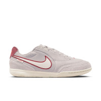 Nike Tiempo Streetgato Premium Chaussures de Foot Street Gris Blanc Bordeaux