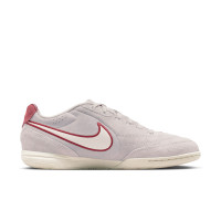 Nike Tiempo Streetgato Premium Chaussures de Foot Street Gris Blanc Bordeaux