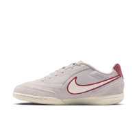 Nike Tiempo Streetgato Premium Chaussures de Foot Street Gris Blanc Bordeaux