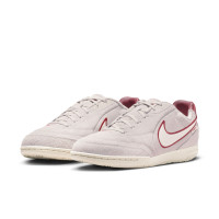 Nike Tiempo Streetgato Premium Chaussures de Foot Street Gris Blanc Bordeaux
