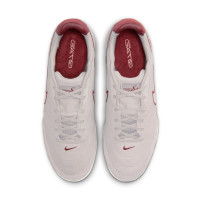 Nike Tiempo Streetgato Premium Chaussures de Foot Street Gris Blanc Bordeaux