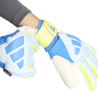 adidas Predator Match Fingersave Keepershandschoenen Kids Lichtblauw Blauw Neongeel