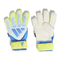 adidas Predator Match Fingersave Keepershandschoenen Kids Lichtblauw Blauw Neongeel