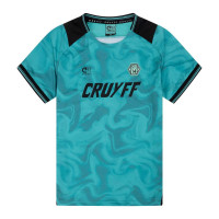 Cruyff Defense T-Shirt Kids Turquoise Zwart