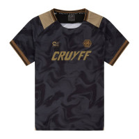 Cruyff Defense T-Shirt Kids Zwart Goud