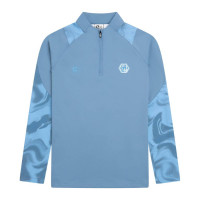 Survêtement Cruyff Defense 1/4-Zip pour Enfants, bleu, bleu clair