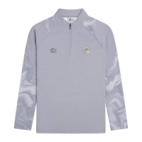 Survêtement Cruyff Defense 1/4 Zip pour Enfants, gris clair, noir, bleu clair