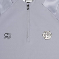 Survêtement Cruyff Defense 1/4 Zip pour Enfants, gris clair, noir, bleu clair