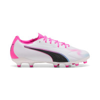 PUMA King 20 Match Gras / Kunstgras Voetbalschoenen (MG) Kids Wit Felroze Blauw Geel