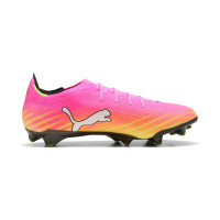 PUMA Ultra 6 Ultimate Carbon Gazon Naturel Chaussures de Foot (FG) Rose Vif Bleu Jaune