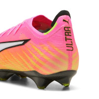 PUMA Ultra 6 Ultimate Carbon Gazon Naturel Chaussures de Foot (FG) Rose Vif Bleu Jaune