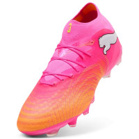 PUMA Future 9 Pro Gras / Kunstgras Voetbalschoenen (MG) Felroze Blauw Geel
