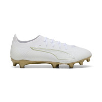 PUMA Ultra 6 Pro Gazon Naturel Artificiel Chaussures de Foot (MG) Blanc Doré