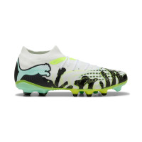 PUMA Future 9 Match Gazon Naturel Artificiel Chaussures de Foot (MG) Blanc Vert Noir