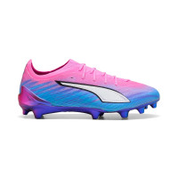 PUMA Ultra 6 Ultimate Gazon Naturel Chaussures de Foot (FG) Rose Vif Bleu Jaune