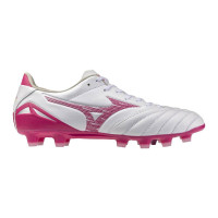 Mizuno Morelia Neo IV Pro Gazon Naturel Chaussures de Foot (FG) Blanc Rose