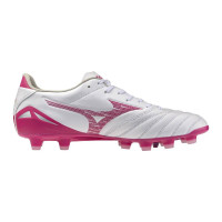 Mizuno Morelia Neo IV Pro Gazon Naturel Chaussures de Foot (FG) Blanc Rose