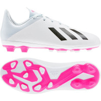 adidas X 19.4 Gras / Kunstgras Voetbalschoenen (FxG) Kids Wit Zwart Roze