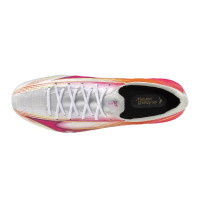 Mizuno Alpha III Elite Gazon Naturel Chaussures de Foot (FG) Blanc Rose Orange