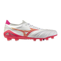 Mizuno Morelia Neo IV Beta Elite Gazon Naturel Chaussures de Foot (FG) Blanc Rose Orange