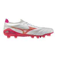Mizuno Morelia Neo IV Beta Elite Gazon Naturel Chaussures de Foot (FG) Blanc Rose Orange