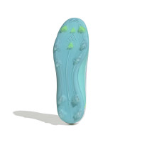 adidas F50 Messi League Gras / Kunstgras Voetbalschoenen (MG) Wit Turquoise Roze