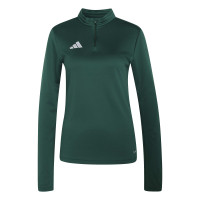 Haut d'entraînement adidas Entrada 26 pour femme, vert foncé et blanc
