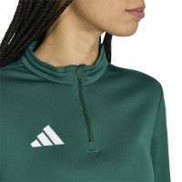 Haut d'entraînement adidas Entrada 26 pour femme, vert foncé et blanc