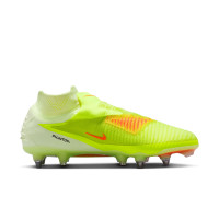 Nike Phantom 6 High Elite Crampons Vissés Chaussures de Foot (SG) Jaune Orange Noir